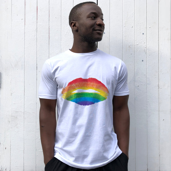 Rainbow Kiss Unisex Organic Cotton NHS Charity Pride T-shirt - Mero Retro