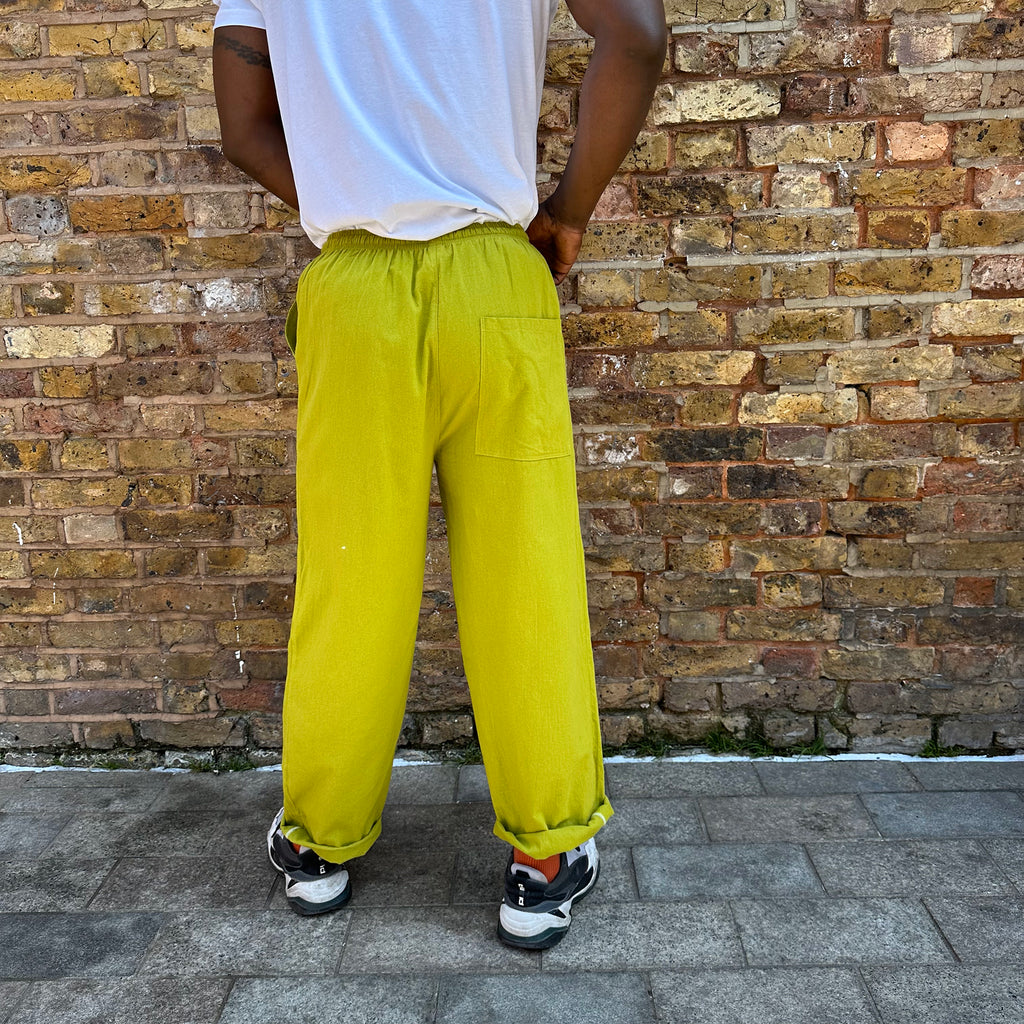 Yellow best sale baggy sweatpants