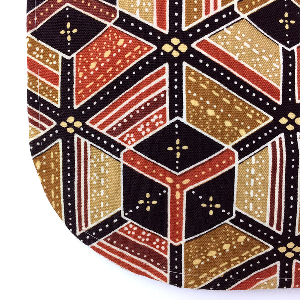 Vintage Japanese Kimono Silk Mix Kikko Mon Pattern Kimono - Back of left sleeve detail