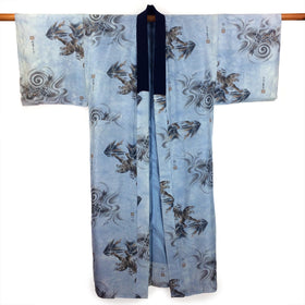 Vintage Japanese Kimono - Tiger & Dragon Print - front