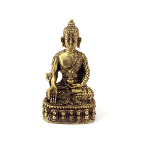 Fairtrade Nepalese Brass Buddha Statuette - front
