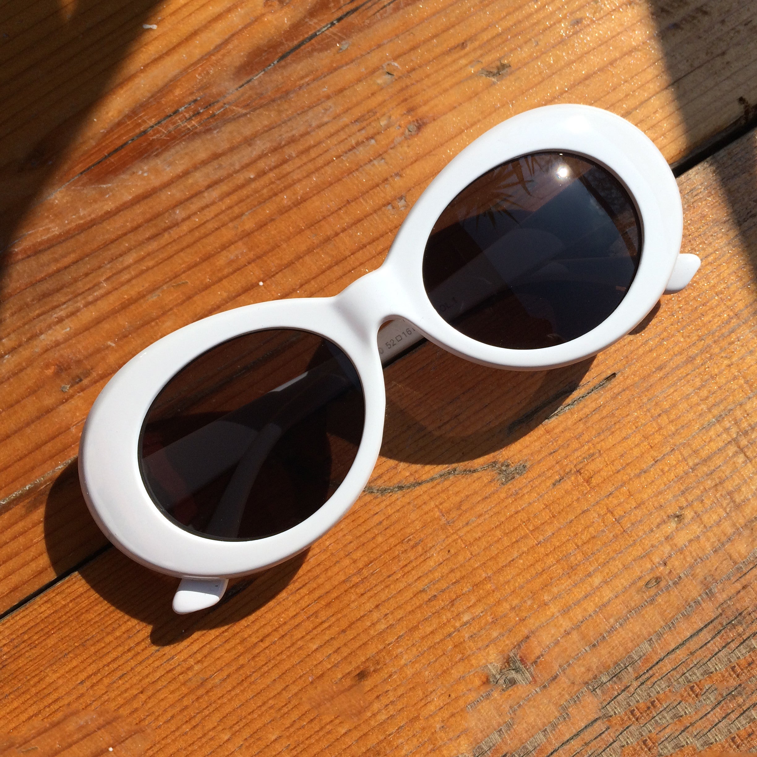 White Sunglasses 60s Mod Sunglasses Kurt Cobain Style Retro