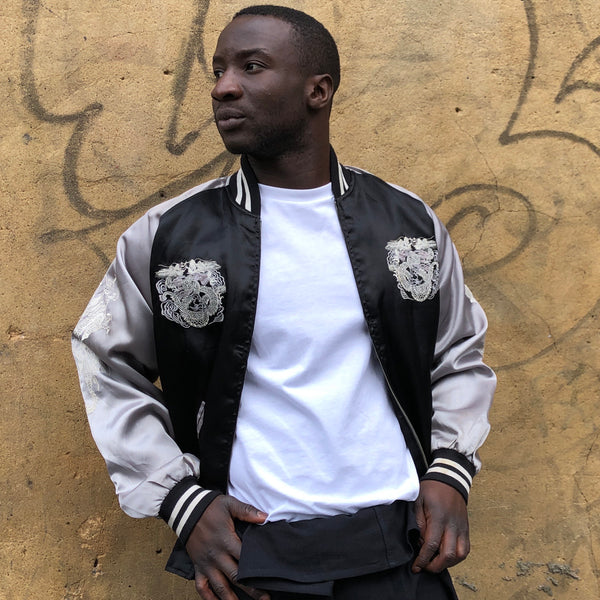 Vintage double dragon sukajan Japanese souvenir jacket - front