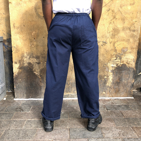 Unisex One Size Cotton Trousers - Long Muang - navy back
