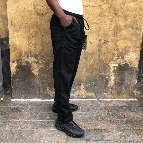 Unisex One Size Cotton Trousers - Long Muang - black side view