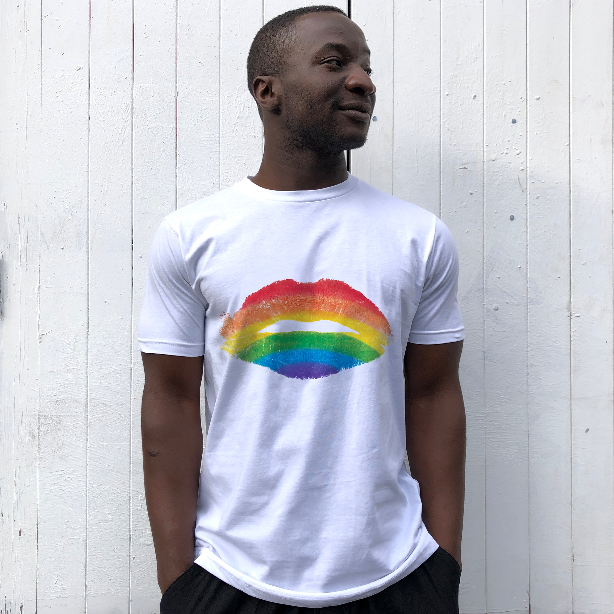 Pædagogik Brokke sig tilnærmelse Rainbow Kiss Unisex Organic Cotton NHS Charity Pride T-shirt - Mero Retro