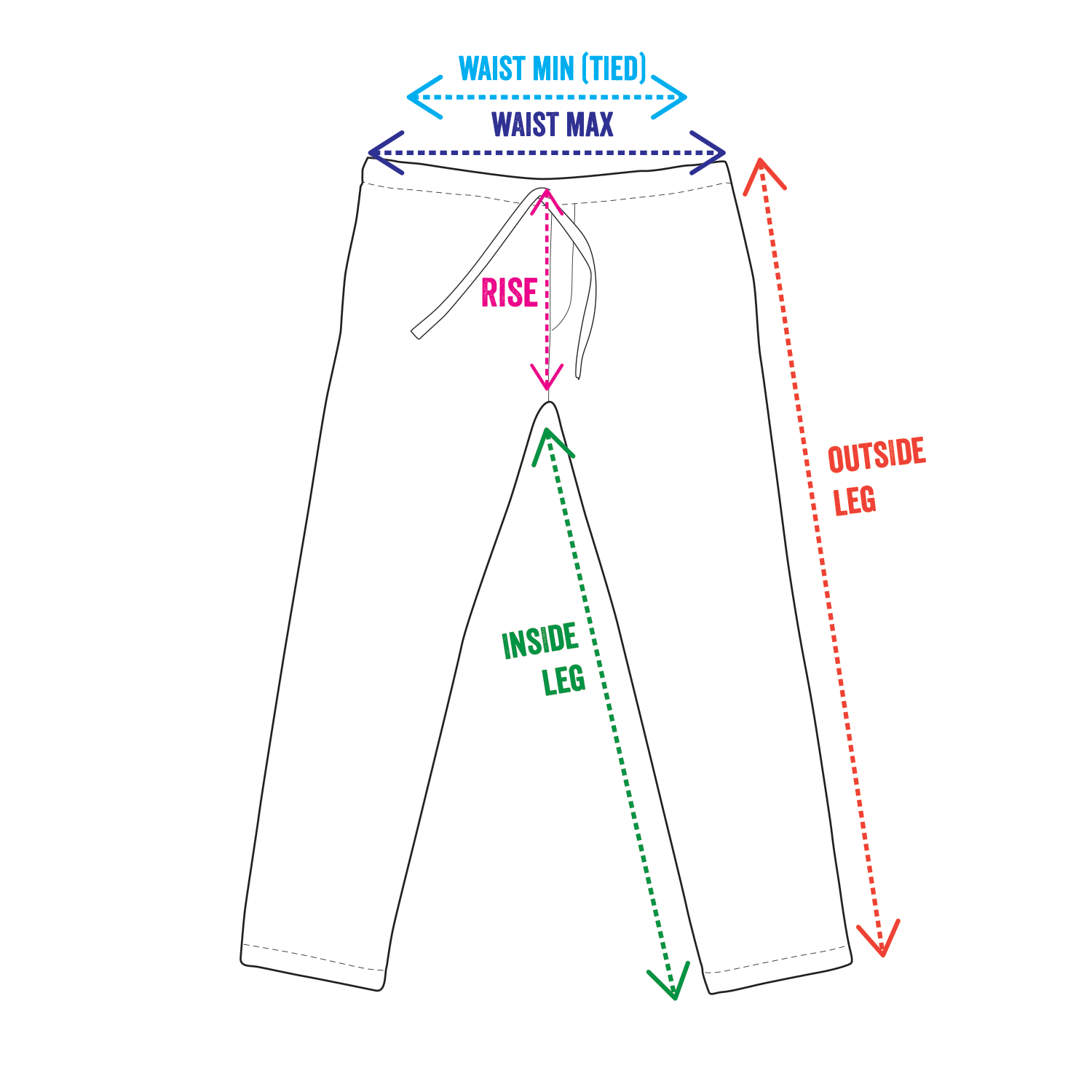 Collegium Pillar Uniform Trouser Size Guide