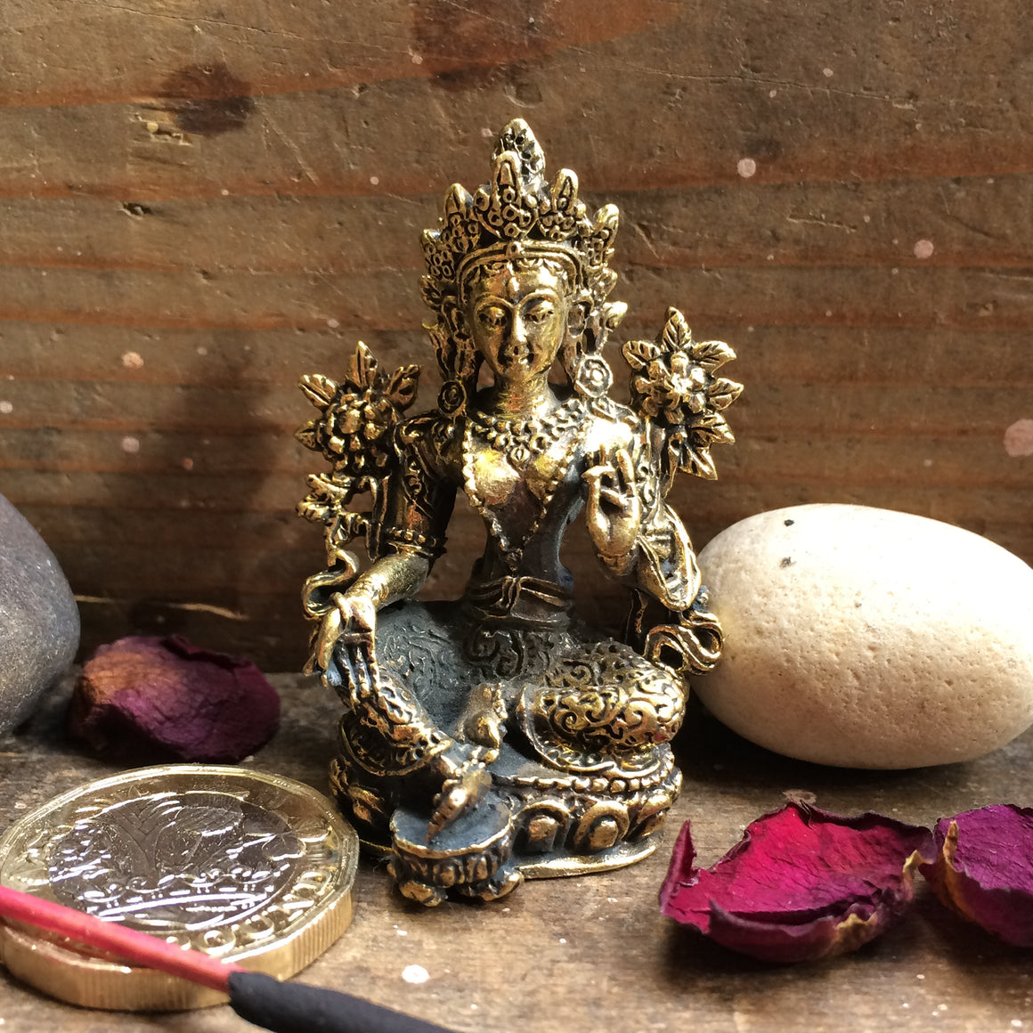 Fairtrade Nepalese Brass Tara Statuette