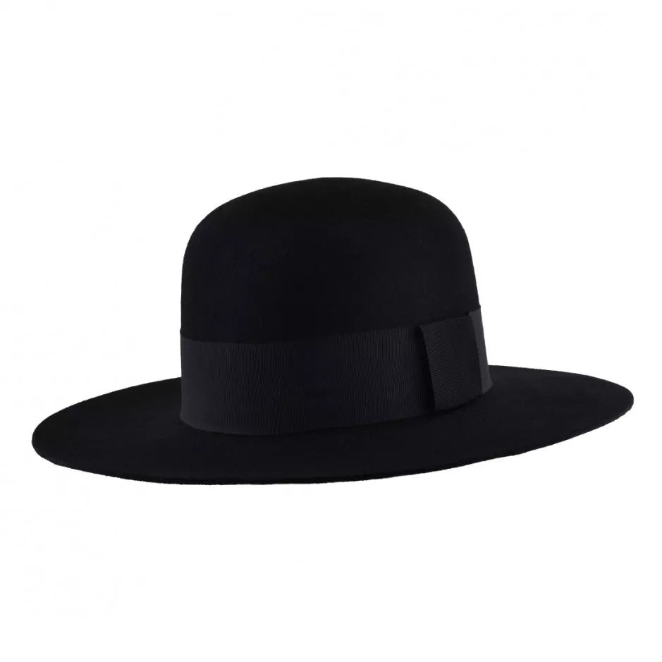 Wide Brim Black Bolero with rounded crown
