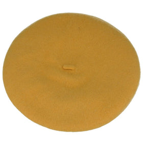 Mustard 100% Wool Beret