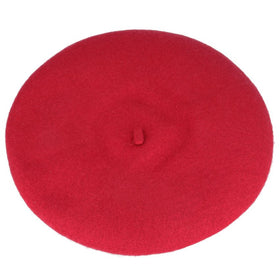 Red 100% Wool Beret