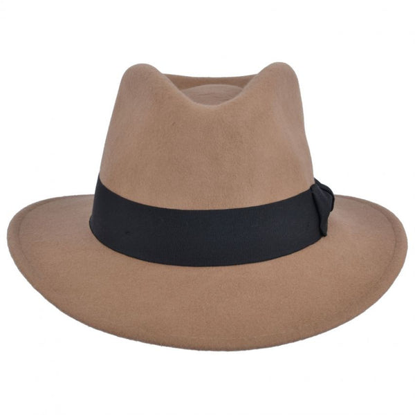 Handmade 100% Wool Camel Fedora