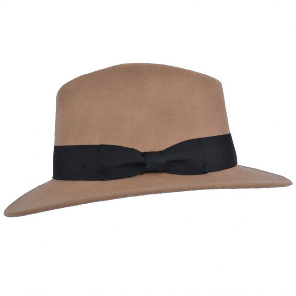 Handmade 100% Wool Camel Fedora