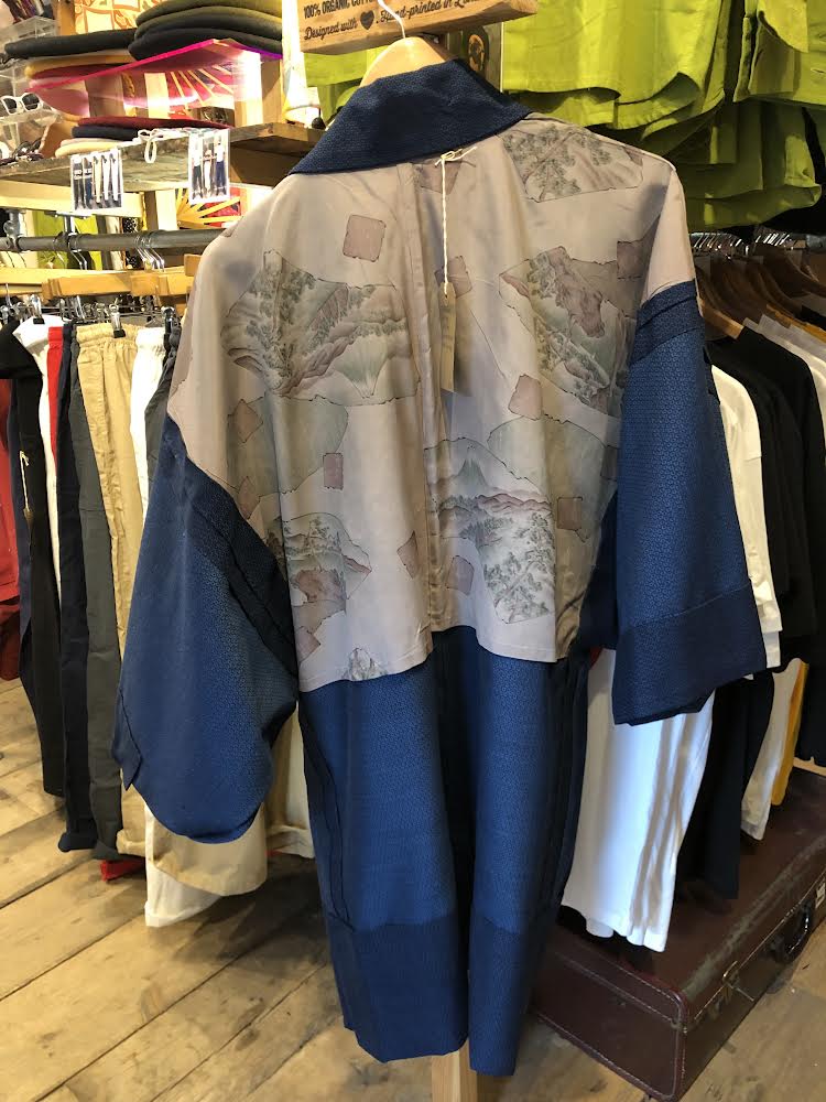 Reserved for David: Blue Silk Haori Kimono Jacket